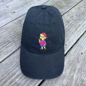 The Simpsons Lisa Embroidered Dad Hat Black Cotton Adjustable Strapback Novelty